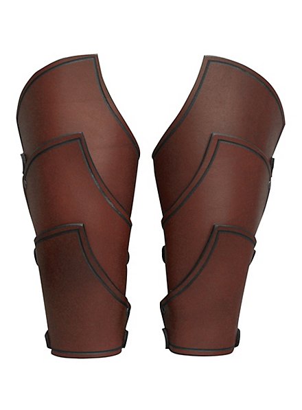 Premium BROWN, GREEN Lined Leather Bracers x2 Heavy-Duty SCA HEMA Elven Arm  Armor